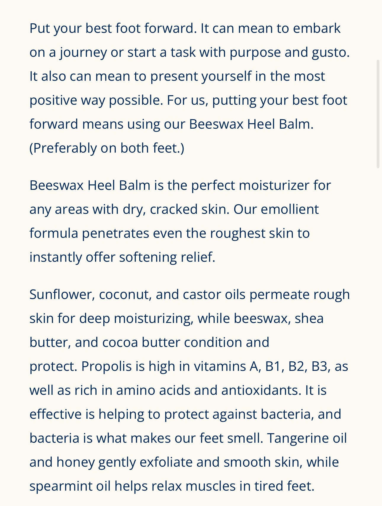 Beeswax Heel Balm, Tangerine Spearmint