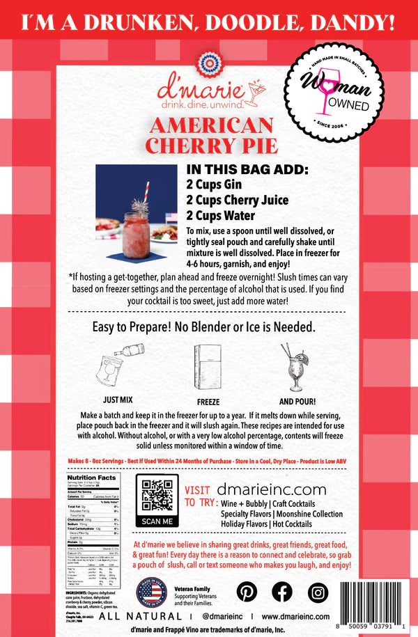 d'marie American Cherry Pie Slush Mix