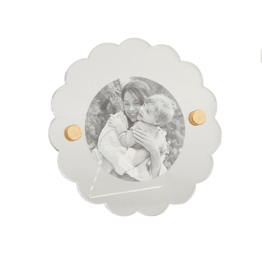 Mud Pie Scallop Acrylic Frame - Round