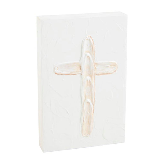 Mud Pie Cross Painted Plaque