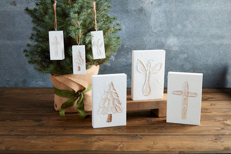 Mud Pie Cross Painted Plaque