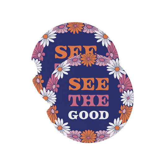 Mary Square Car Coasters - See The Good