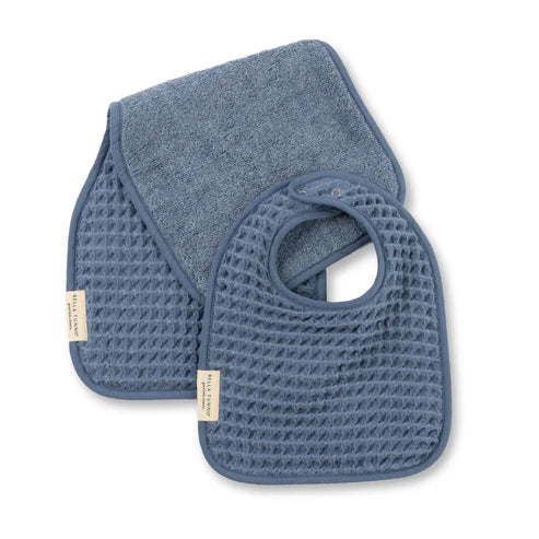 Bella Tunno Reversible Bib & Burp Set - Rain