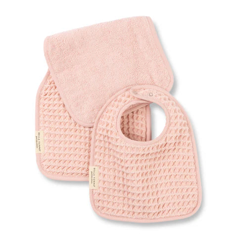Bella Tunno Reversible Bib & Burp Set - Blush