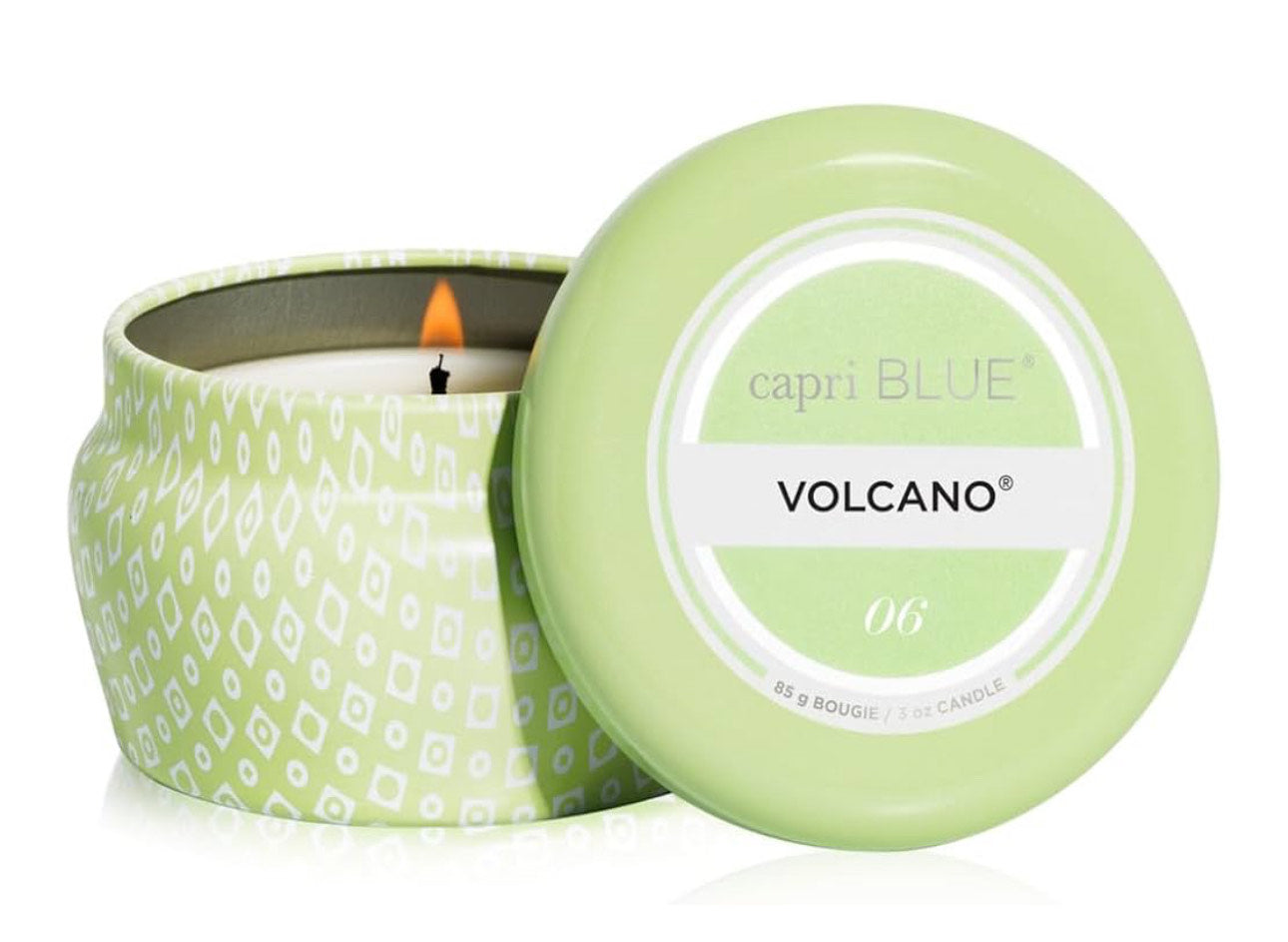 Capri Blue Volcano candle tin