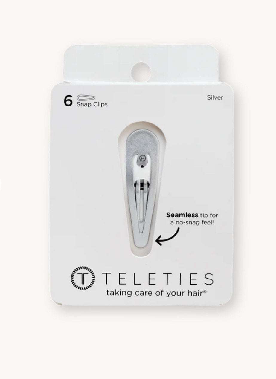 Teleties Snap Clip, Silver