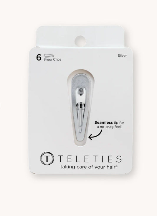 Teleties Snap Clip, Silver