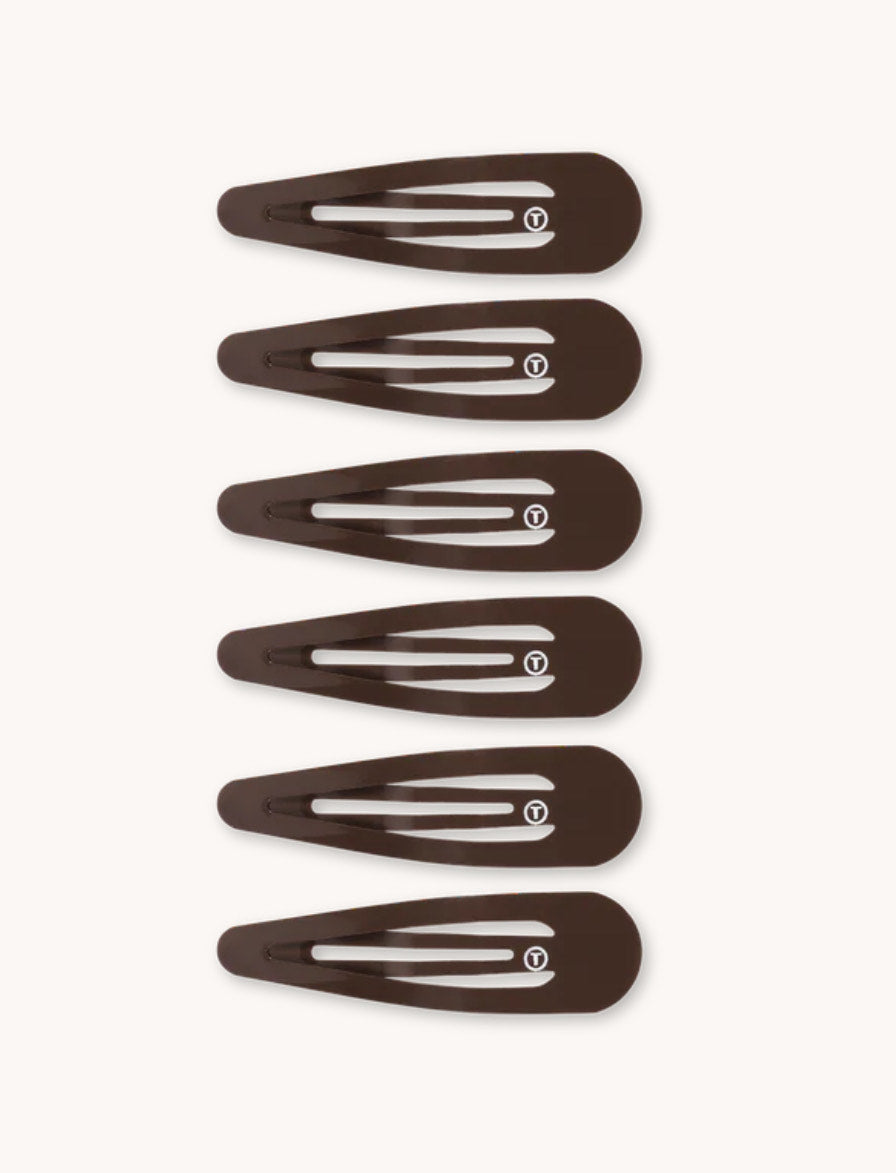 Teleties Snap Clip, Brown