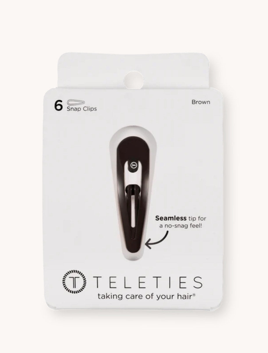 Teleties Snap Clip, Brown