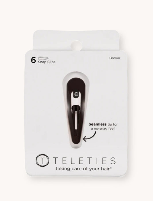 Teleties Snap Clip, Brown
