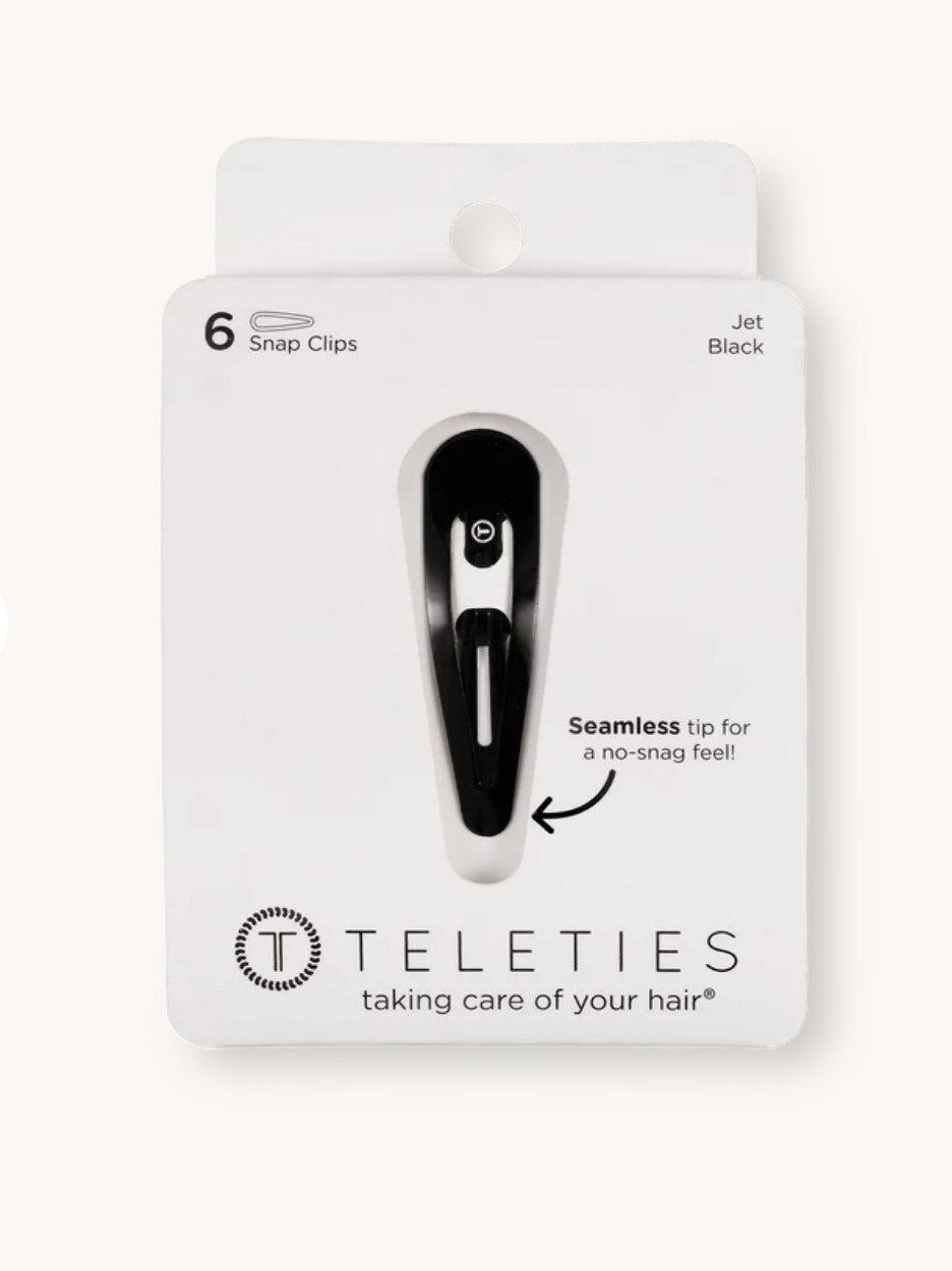 Teleties Snap Clip, Jet Black