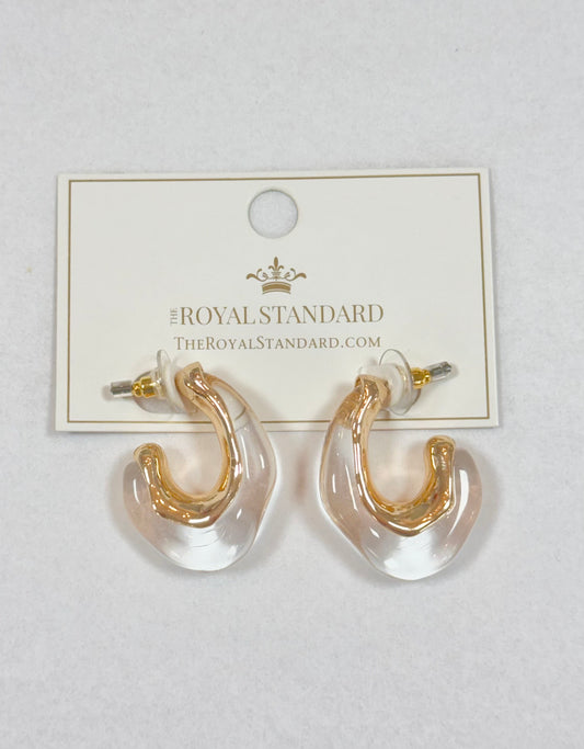 Acrylic hoop earrings