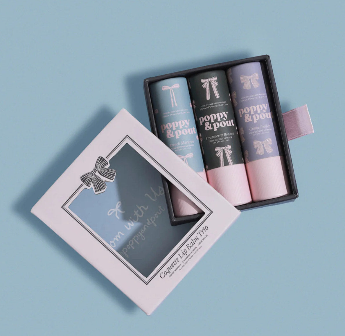 Poppy & Pout Coquette Lip Balm Trio