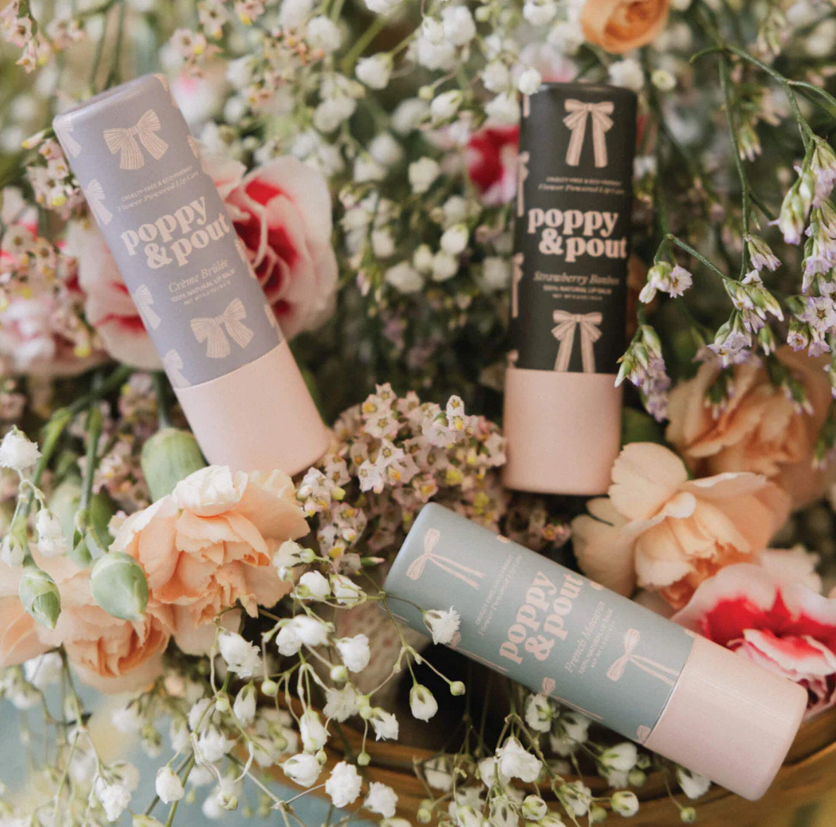 Poppy & Pout Coquette Lip Balm Trio