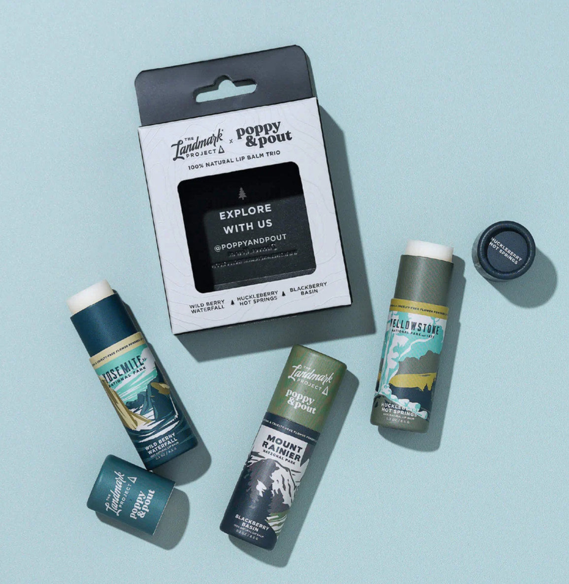 Poppy & Pout The Landmark Project Trio lip balm