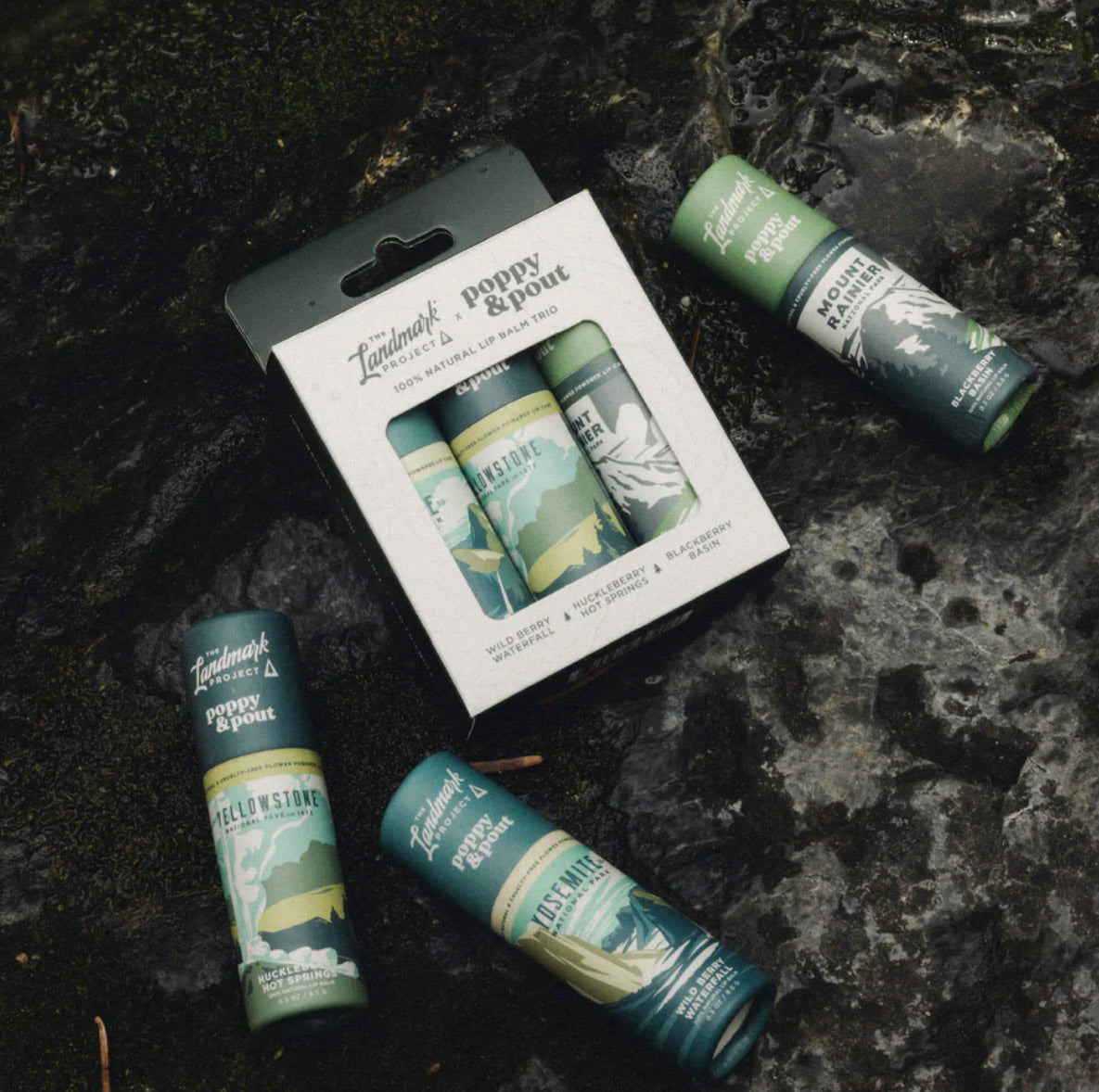 Poppy & Pout The Landmark Project Trio lip balm