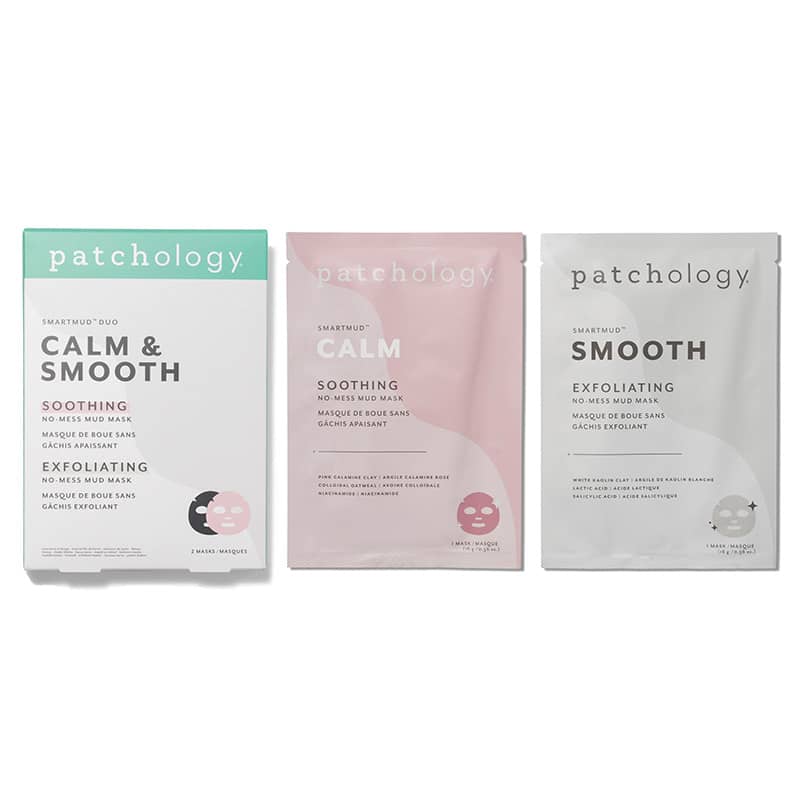 Patchology SmartMud™ Duo Calm & Smooth Sheet Masks