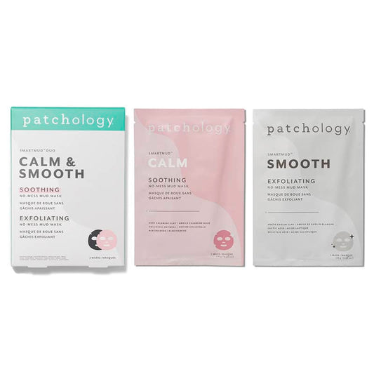 Patchology SmartMud™ Duo Calm & Smooth Sheet Masks