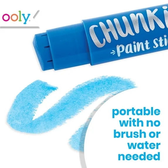 Ooly Chunkies 12 Paint Sticks for Kids, Mess Free Art Supplies for Toddlers