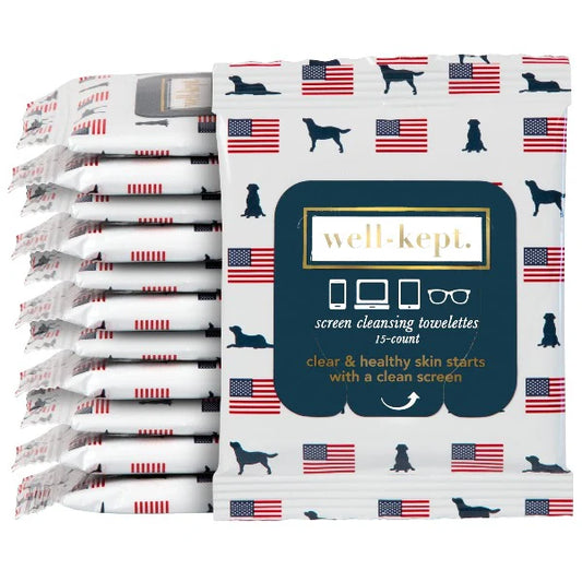 Well-Kept Screen & Lens Cleaning Towelettes - Old Glory