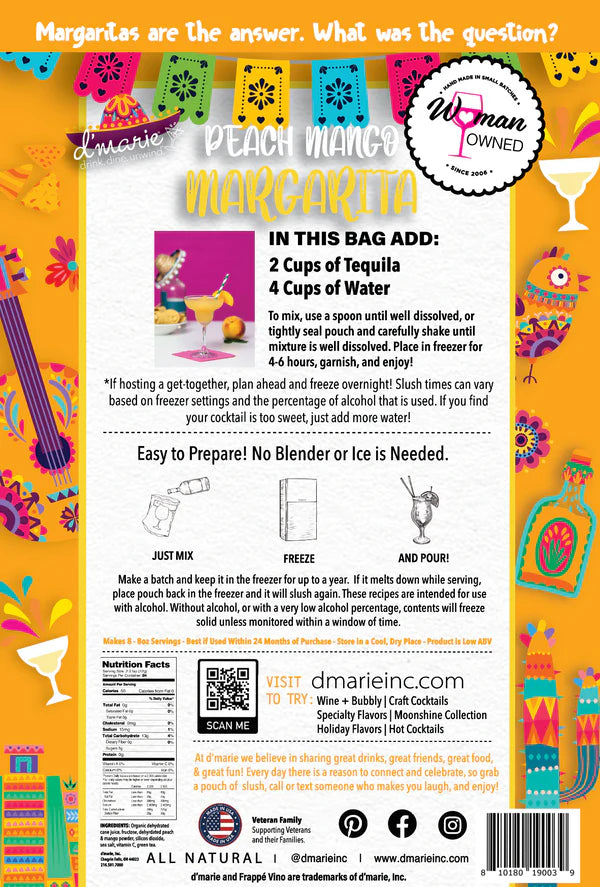 d'marie Peach Mango Margarita Mix