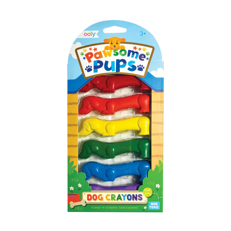 Ooly Pawsome Pups Dog Crayons, set of 6