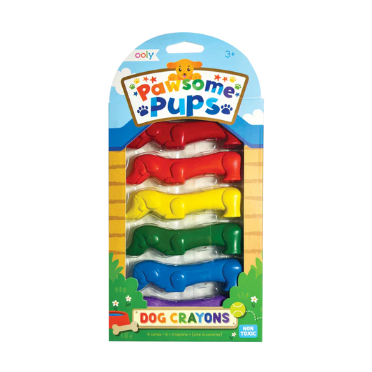 Ooly Pawsome Pups Dog Crayons, set of 6